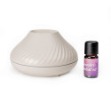 PLATINET FLAME AROMA DIFFUSER HUMIDIFIER 130ML 6,5W WHITE + 10 ML LAVENDER ESSENTIAL OIL [46112]