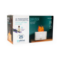 PLATINET FLAME AROMA DIFFUSER HUMIDIFIER 180ML 4,5W WHITE + 10 ML LAVENDER ESSENTIAL OIL [46110]