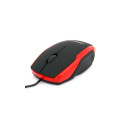 MOUSE OMEGA OM-072 3D 800DPI BLACK + RED RUBBER COATING USB
