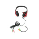 FREESTYLE HI-FI STEREO HEADSET + MIC + ADAPTER 2-1 FH4008 RED [42678]