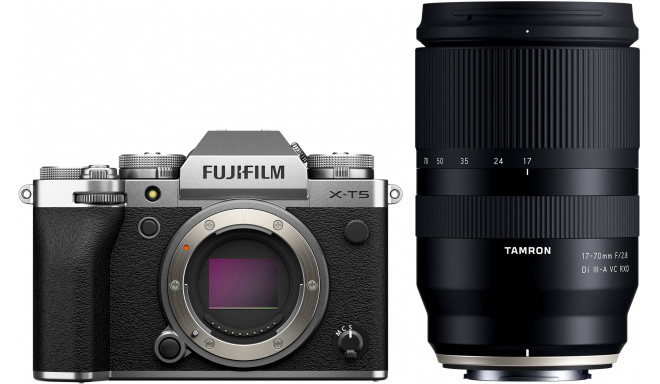 Fujifilm X-T5 + Tamron 17-70mm, silver