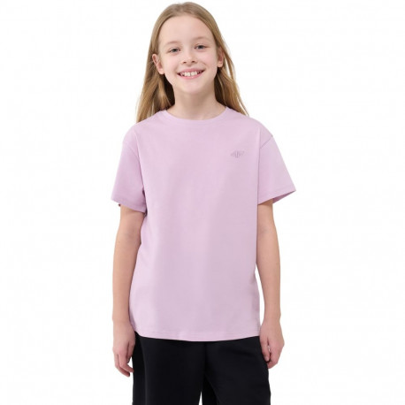 Koszulka dla dziewczynki 4F F2326 jasny róż 4FJWSS25TTSHF2326 56S 158cm