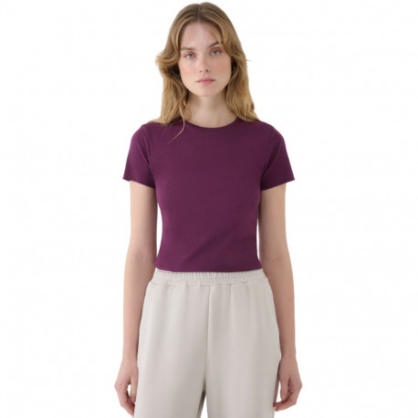 Koszulka damska 4F F1995 ciemny fiolet 4FWSS25TTSHF1995 50S S
