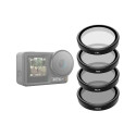 Set of 4 TELESIN CPL/ND8/ND16/ND32 filters for DJI Osmo Action 3 / 4 / 5