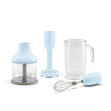 Hand Blender - Smeg HBAC11PB 1.4L Beaker, 500ml Chopper, Stainless Steel Blades Blue