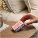 Lexon Flip Mini dual-sided alarm clock pink