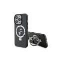 Karl Lagerfeld KLHMP15XHMRSKCK iPhone 15 Pro Max 6.7" must kõvakaaneline ümbris sõrmuseraud Karl&Cho
