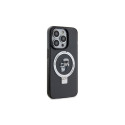 Karl Lagerfeld KLHMP15XHMRSKCK iPhone 15 Pro Max 6.7" must kõvakaaneline ümbris sõrmuseraud Karl&Cho