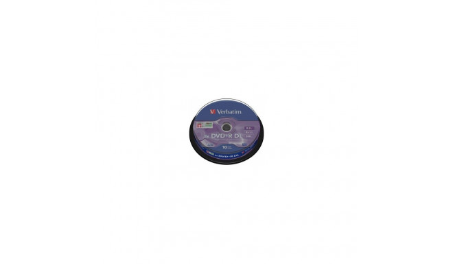 Verbatim Blank DVD+R DL 8.5GB Double Layer 8x AZO, 10 Pack Spindle