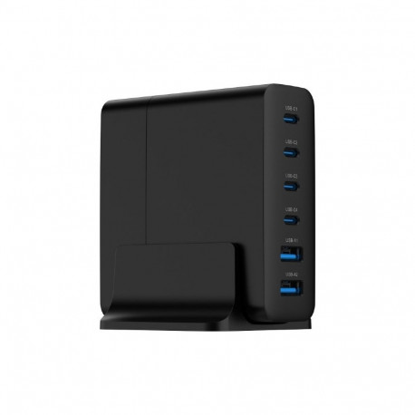 Gembird TA-UC-2A4C-PD75-01-BK mobile device charger Universal Black AC Fast charging Indoor
