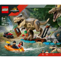 Klocki jurassic world 76975 ucieczka rzeką przed tyranozaurem
