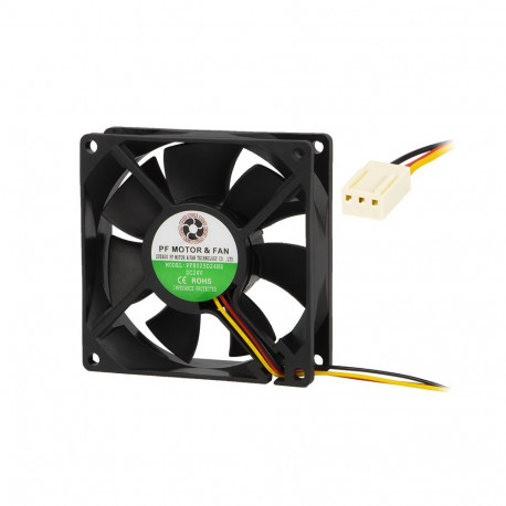 85-812# ventilaator 80x25mm 24v liuglaagritega 3-juhtmeline