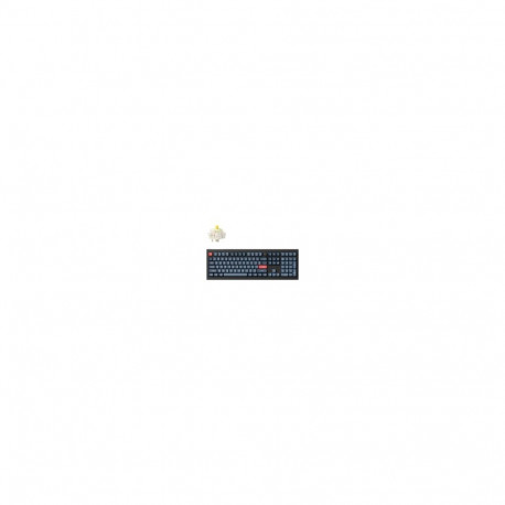 Keychron täissuuruses klaviatuur V6 MAX Banana switch, must