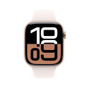 Apple Watch Series 10 GPS + Cellular 46mm Rose Gold Aluminium Case with Light Blush Sport Band - M/L