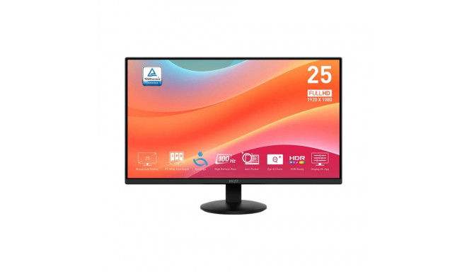 LCD Monitor|MSI|PRO MP252L|24.5"|Business|Tilt|Panel IPS|1920x1080|16:9|100 Hz|1 ms|Colour Black|PRO