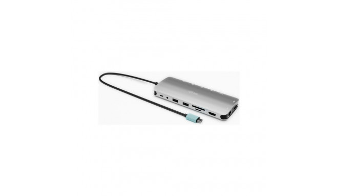 I-TEC USB-C Metal Nano Dock 2x HDMI 1x USB-C Video 1x GLAN 1x Audio/Mic 1xSD/microSD 1x USB 3.2 3x U
