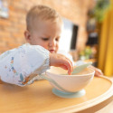 Babyono suction bowl with spoon cream green 1063/07