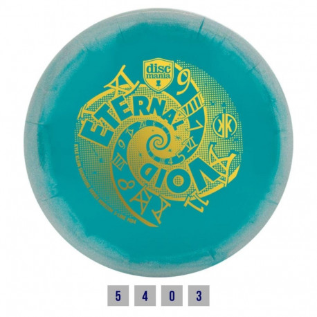 Discgolf disc DISCMANIA Midrange Driver S-LINE MD4 ETERNAL VOID Teal/Silver 5/4/0/3