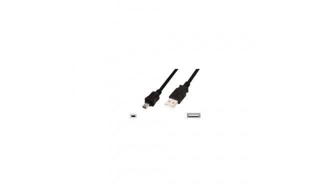 Assmann Connection cable USB A /miniUSB B M/M 1.8 m black basic