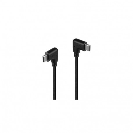 Lindy 0.5m USB 2.0 Right-Angled USB-C to Right-Angled USB-C Cable