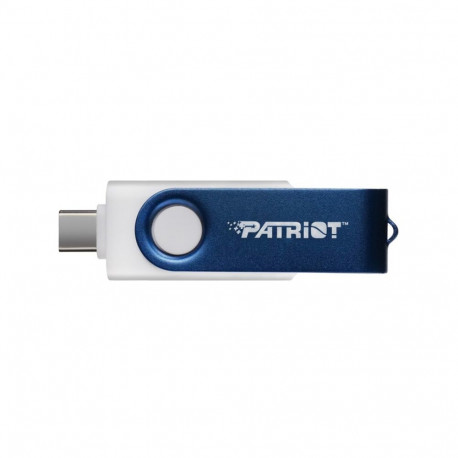 Patriot Memory USB-mälupulk Xporter X550 PS64GX550AAD 64GB topelt USB A+C, valge, sinine