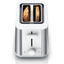 Braun Toaster PurShine HT 1510 WH (stainless steel/white, 900 watts, for 2 slices of toast)