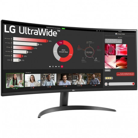 LG 34WR50QK-B, LED monitor - 34 - black, QHD, VA, curved, HDR10, 100Hz panel