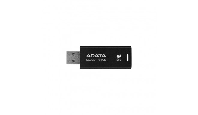 ADATA MEMORY DRIVE FLASH USB3.2 64GB/BLACK UC320-64G-RBK/BK
