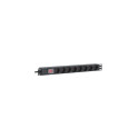 Intellinet 19&quot; 1U Rackmount 8-Way EU 2-pin (CEE 7/3) PDU, 16A, On/Off, Built in 2m EU 2-pin