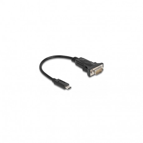 DeLOCK Adapter USB Type-C to 1 x Serial RS-232 D-Sub 9 pin male with screws 0.25 m