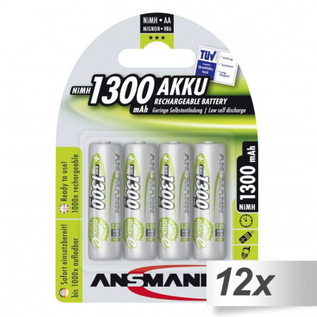 Ansmann aku maxE NiMH Mignon AA 1300mAh 12x4tk