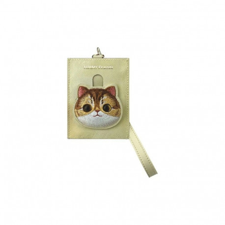 Nimmy Big Eyed Pet 2.0 Cat Wallet Card Holder - Beige