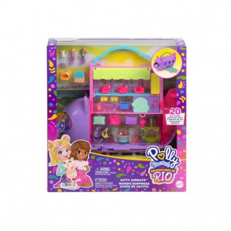Figurki polly pocket kotolot samolot z dwiema laleczkami