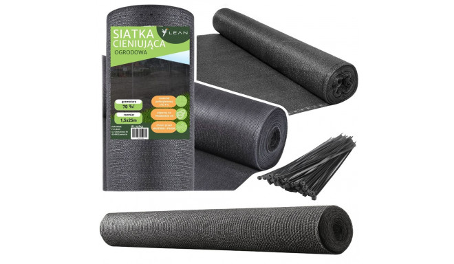 Siatka Cieniująca Na Ogrodzenie Płot Maskująca Czarna 1.5M 25M 70g/m?