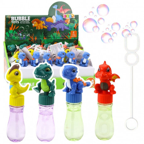 värviline dinosauruse liigutatav figuur 14cm mix seebimullid