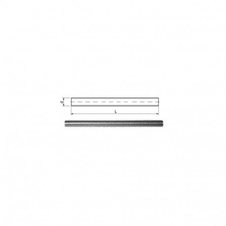 Keermestatud varras M18X2000 ZN