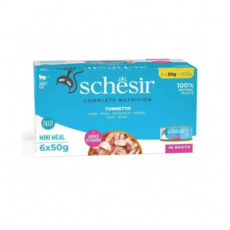 SCHESIR märg kassitoit tuunikala puljongis 6 x 50g