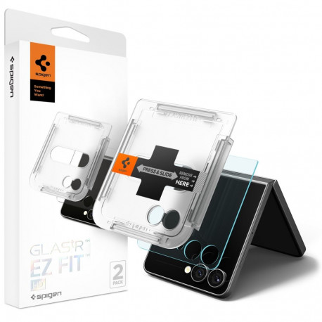 Kaitseklaas Glas.tR EZ Fit, Samsung Galaxy Flip8 / Flip7, komplektis 2tk, Spigen