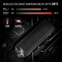 Axagon CLR-M2XT M.2 SSD passiivjahuti alumiinium - 2280 M.2 NVMe SSD, tahkisajami jahutusradiaator m