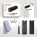 Axagon CLR-M2XT M.2 SSD passiivjahuti alumiinium - 2280 M.2 NVMe SSD, tahkisajami jahutusradiaator m