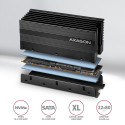 Axagon CLR-M2XL arvuti jahutussüsteem M.2 NVMe SSD, tahkisajami jahutusradiaator must 1 tk