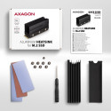 Axagon CLR-M2XL computer cooling system M.2 NVMe SSD, Solid-state drive Heatsink/Radiator Black 1 pc