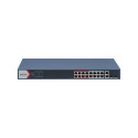Hikvision DS-3E1318P-EI hallatav Fast Ethernet (10/100) PoE 1U sinine võrgulüliti