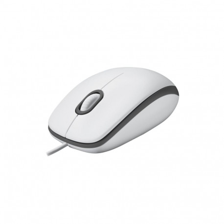 Logitech M100 Wired Mouse, 1000 DPI, White