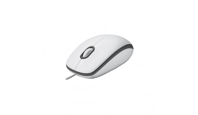 Logitech M100 Wired Mouse, 1000 DPI, White