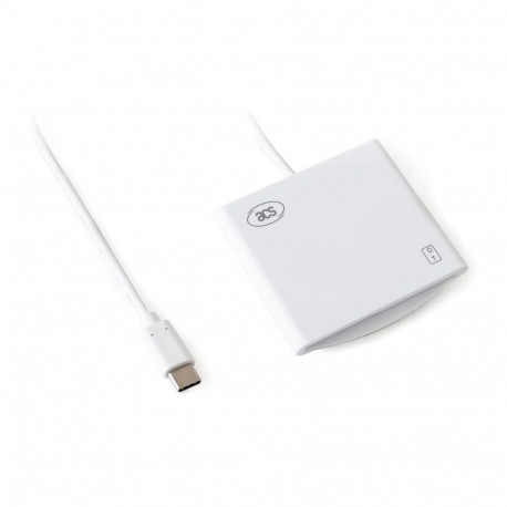 ID-kaardi lugeja Acs ACR40 Type-C juhtmega, valge
