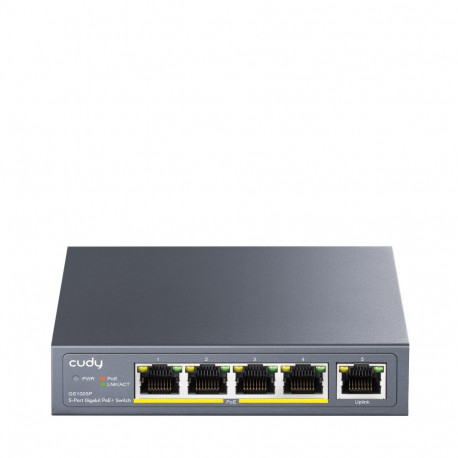 Cudy võrgulüliti GS1005P haldamata Gigabit Ethernet (10/100/1000) Power over Ethernet (PoE), hall