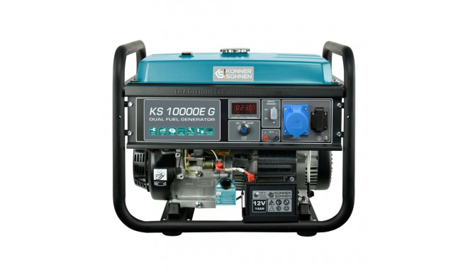KÖNNER & SÖHNEN hübriidgeneraator (bensiin/vedelgaas) 7.5kW 230V KS 10000E G, elektriline käivitus