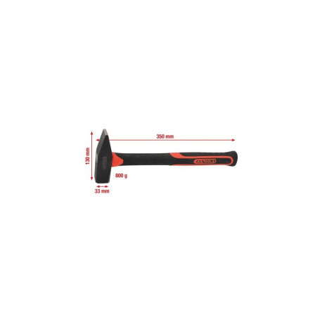 KS Tools 142.1381 hammer Cross-peen hammer Black