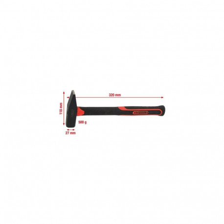 KS Tools 142.1351 hammer Cross-peen hammer Black